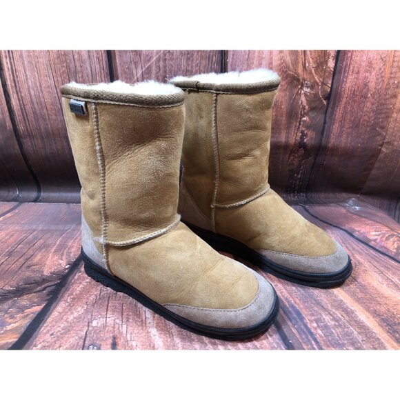 EMU Australia Tan Suede Leather Lined Boots Womens 6 (q7g) - Picture 3 of 10